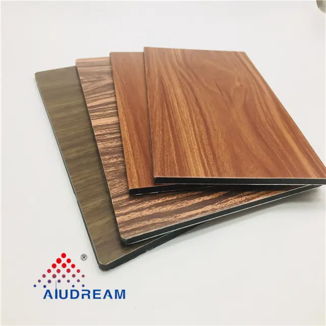 Hot type Low price High level Wooden Color Outdoor Wall Aluminum Composite Panels Exterior Wall Cladding from China