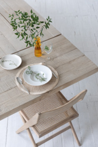 法国家具工业乡村再生松木栈桥桌延伸乡村天然台面大塔菲尔木餐桌 - Product Image 3