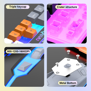 Factory Direct T26 Tri-Color LED Mechanical Feel Gaming <strong>Mouse</strong> Keyboard <strong>Combo</strong> Set USB Customizable Desktop Language for New Users - Product Image 4