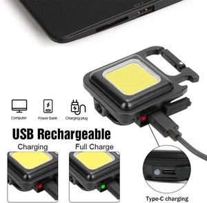 Mini Portable 3 Light Modes Bright USB <strong>LED</strong> Rechargeable Torch Work Light Small Pocket Flashlights Camping Keychain Light - Product Image 3
