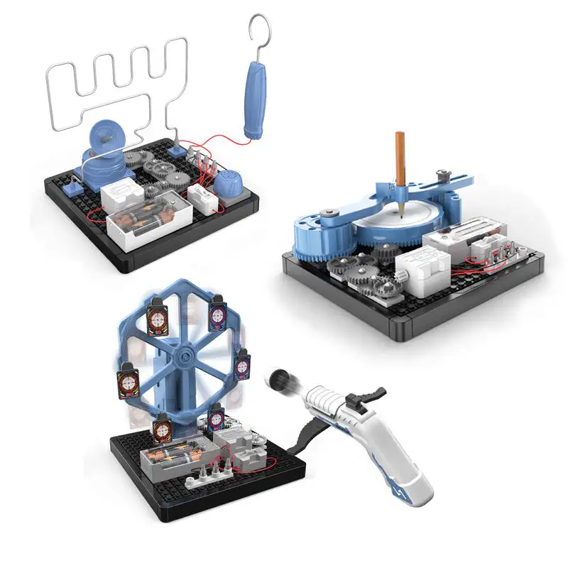 Brinquedo de circuito eletrônico de física DIY, brinquedo infantil experimental, kit de atividades e ciências, brinquedos educativos para construção de haste