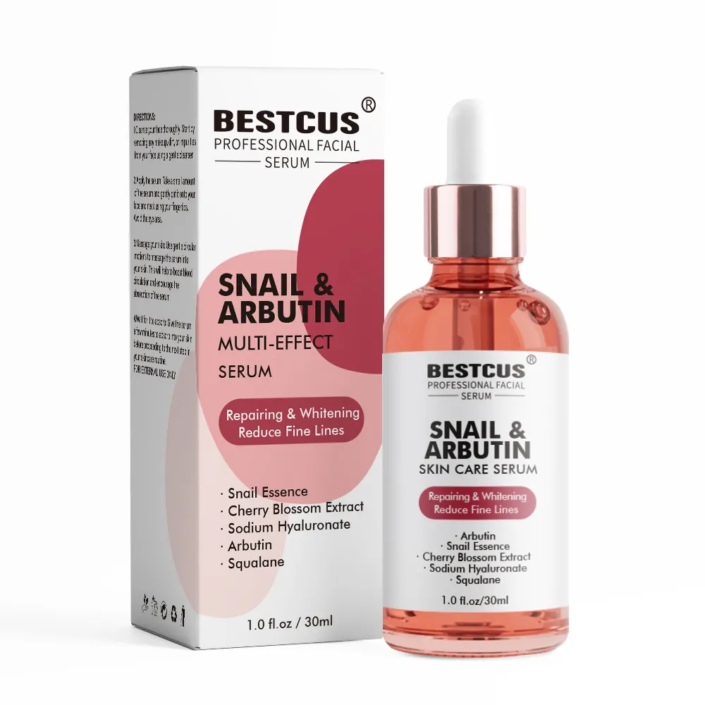 NEW Anti Aging Snail Essence Arbutin Vitamin C Skincare Skin Repairing Facial Hyaluronic Serum for Whitening Skin Care Serum