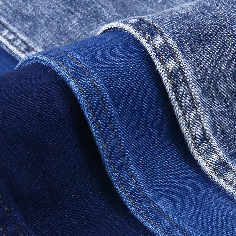 Vente en gros, tissu Non extensible, rigide, 480gsm, 14 oz, 100% coton, haut poids, bleu Indigo, tissu en Denim pur pour robe de jean/