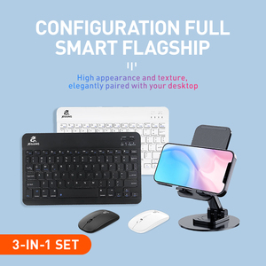 JEQANG-986 Hot Selling 3N1Bluetooth Combo Multiple <strong>Functions</strong> Includes <strong>Keyboard</strong> <strong>Mouse</strong> <strong>and</strong> Phone Holder for Table Use - Product Image 6