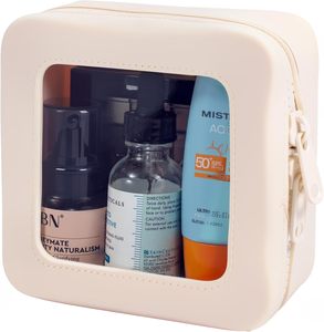 Small Clear Makeup Bag Mini Silicone Pouch Travel Cosmetic <strong>Case</strong> Waterproof Clear <strong>Make</strong> <strong>up</strong> Pouch <strong>with</strong> Zipper Cute Toiletry Bags