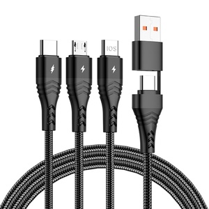 Sınır ötesi yeni PD 5 in 1 süper hızlı şarj hattı için Huawei için Samsung Apple cihazlar için 5A tip-c kulaklık ile TPE ceket - Product Image 1