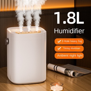 Büyük kapasiteli ev USB nemlendirici dilsiz taşınabilir nemlendirici gece lambası ile - Product Image 2