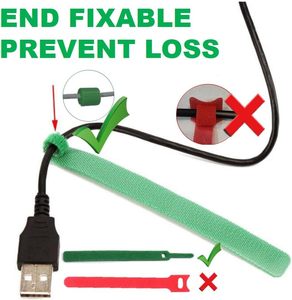 Eco-friendly Nylon Back to Back Hook and <strong>Loop</strong> Cable Strap Reusable Hook <strong>Loop</strong> Tape <strong>Cord</strong> Organizer - Product Image 2