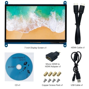 Raspberry Pi 7 Zoll IPS 1024*600 LCD Kapazitives Touchscreen-Display Monitor Himbeer-Pi-Zubehör Unterstützung Himbeer-Pi 4