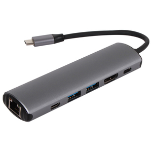 VCOM Computer Docking station USB C zu HDMI 4K RJ45 Kabel gebundener Netzwerk adapter 1000 Mbit/s PD3.0 100W 6 in 1 Hub - Product Image 1