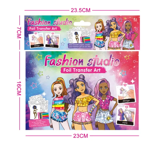 Pegatinas de Color manchado para vestido de niña, bricolaje, educativo