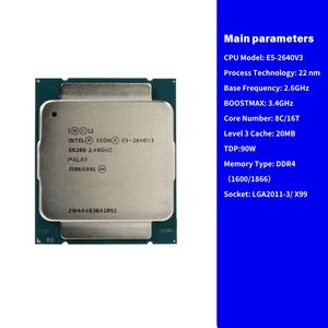 Kullanılan masaüstü bilgisayar computador xeon e5 2640 v3 lga 2011 oyun işlemci ddr4 oyun bilgisayarı cpu x99 anakart için - Product Image 2