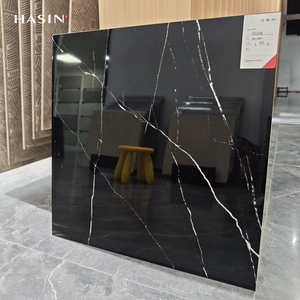 Nhà Máy Giá 60x60 bằng đá cẩm thạch màu đen Sứ sàn gạch đánh bóng tráng men carreaux Sol 600x600 livingroom porcelanato gạch - Product Image 5