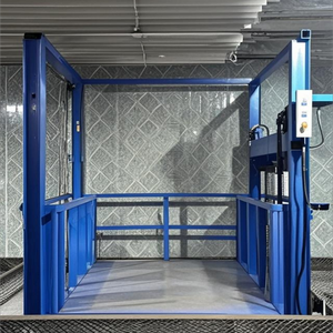 Elevador vertical de acero para plataforma de elevación de carga de muelle de almacén en imprentas puerto de carga y descarga