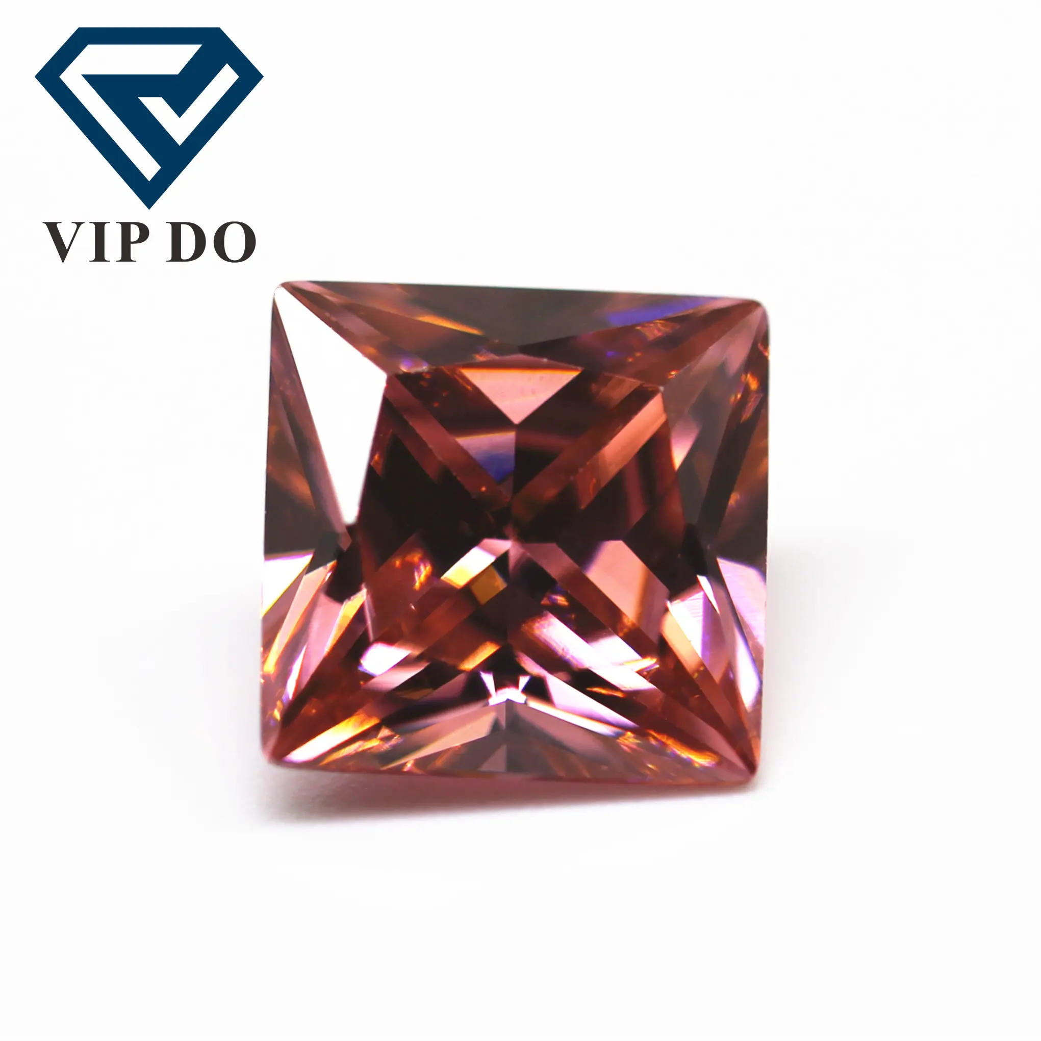 Wuzhou cubic zirconia 3*3-12*12mm princess cut light rhodolite/rhodolite cubic zirconia gemstone sintetico square CZ zircone gems