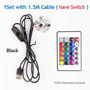 Вход DC5V низкое напряжение PCB чипы красочный градиент светодиод RGB световая плата 1,5 метр Черный или белый USB кабель с пультом дистанционного управления - Product Image 5