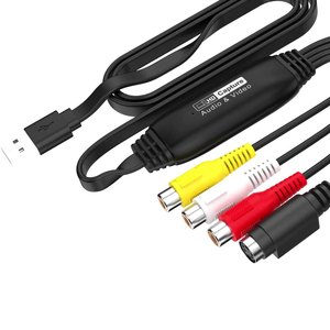 Tarjeta de captura de vídeo USB, conector RCA Plug-and-Play, captura de señal de datos AV, Compatible con Android WIN11, resolución de 1080p, HDTV, PVC - Product Image 2