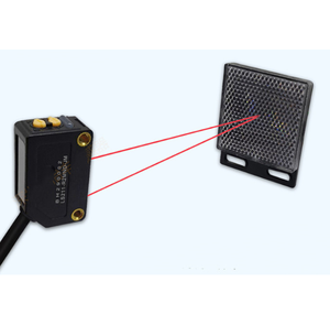 Interruptor de detección de objetos transparentes de LS211-R2MND, sensor de espejo reflectante de luz roja, puede detectar película transparente, vaso de plástico de vidrio