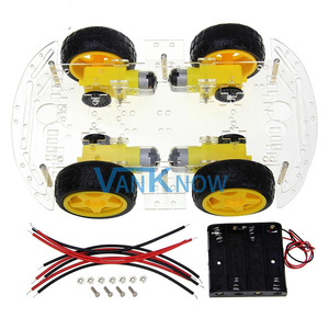 Kit telaio auto Robot intelligente 4WD con scatola batteria per codificatore di velocità del motore TT e viti per Arduino Puzzle Kit auto giocattolo - Product Image 4