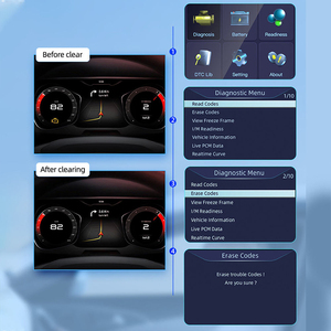 Check Engine System OBD2 Lector de código Herramienta de diagnóstico de coche Probador de batería Lector de código Escáner de código de error en varios idiomas - Product Image 6