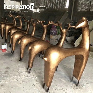 Vườn sợi thủy tinh động vật Nhà cung cấp tùy chỉnh kích thước cuộc sống sợi thủy tinh pinto ngựa tượng - Product Image 3