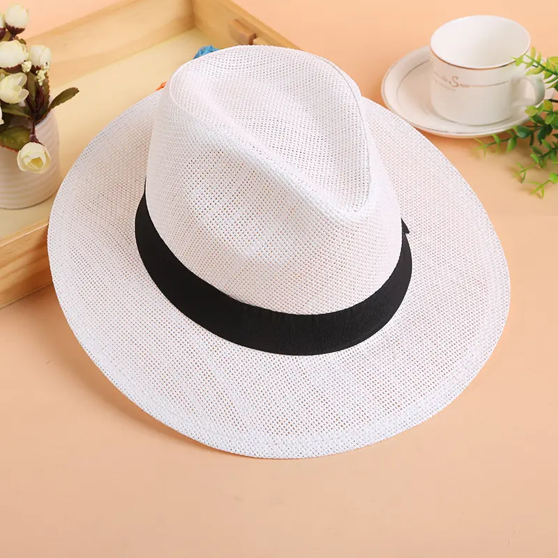 Wholesale 2021 high quality fashion straw cheap panama hats for women and men