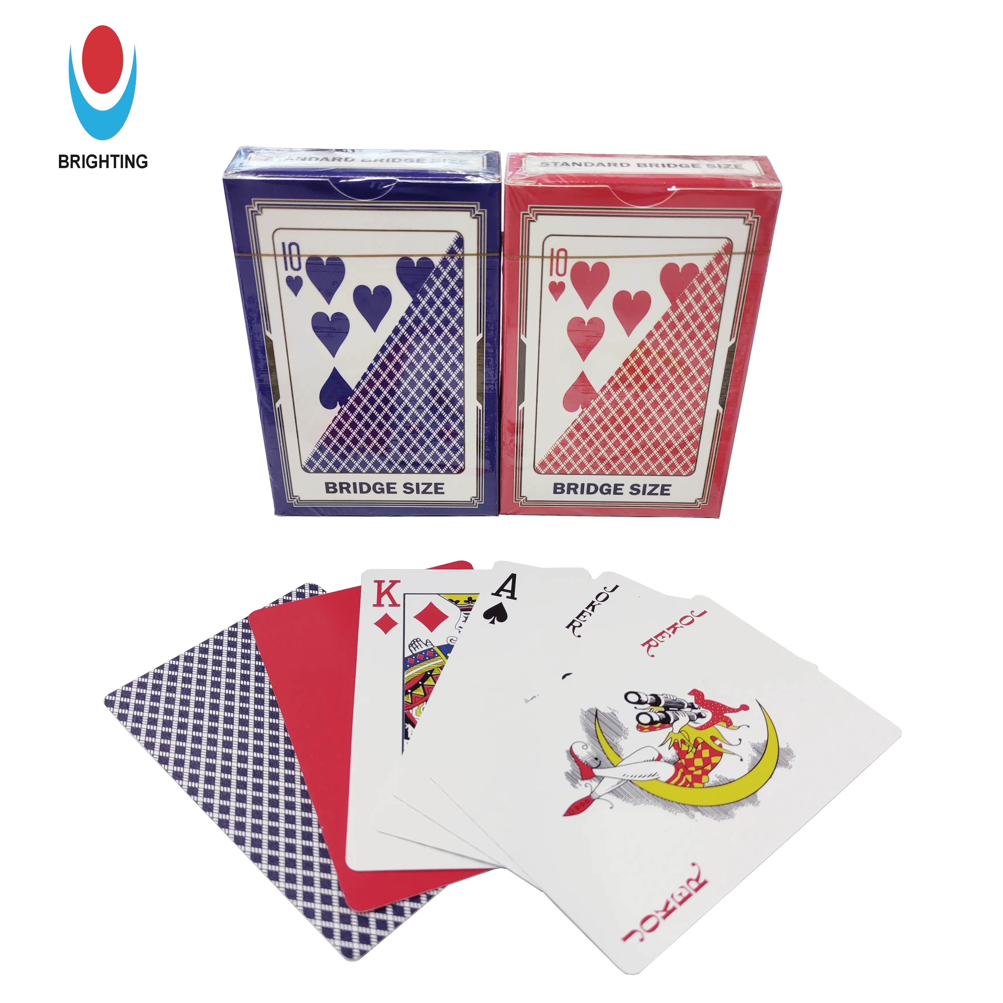 Juego de cartas personalizado Impresión de logotipo Papel Juego personalizado Naipes Bridge Publicidad PVC Plástico impermeable Sublimación Poker