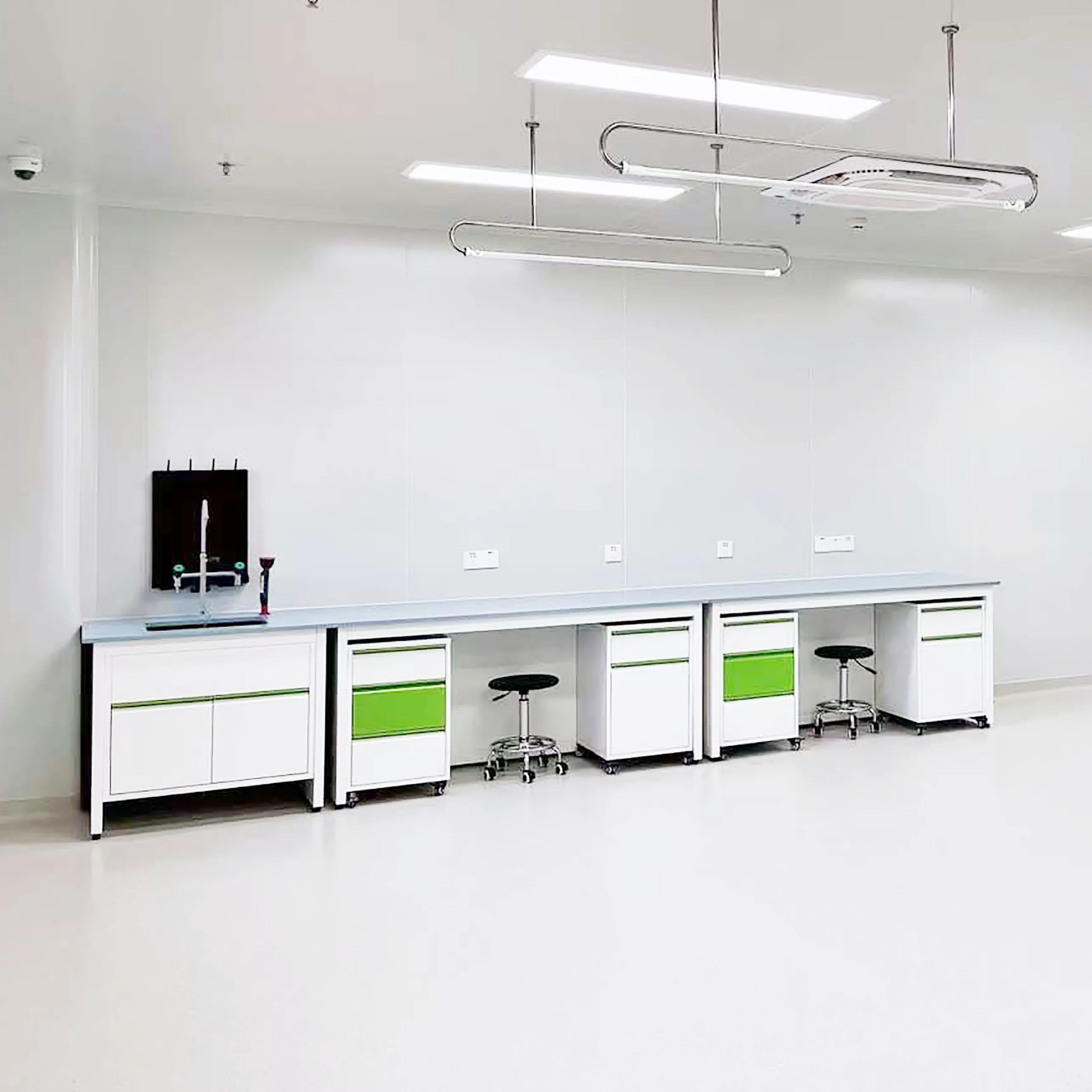Üniversite tıbbi laboratuvar duvar tezgahı nem geçirmez biyoloji laboratuvar mobilyası laboratuar tezgahı