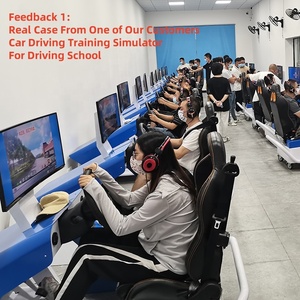 Máquina de simulador de conducción profesional para escuela de conducción con embrague de pedales de volante de cabina Sim para juegos de carreras de PC PS5 - Product Image 2