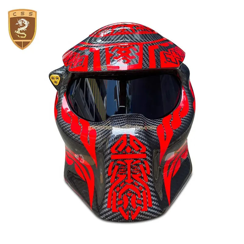 Full Face Real Carbon Faser Motorrad helm Racing Black Carbon Protect Helm Universal Auto Zubehör