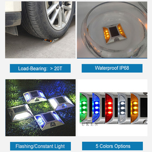 交通安全ソーラー道路舗装マーカーライトLEDキャットアイリフレクターオールトップ点滅ソーラー道路スタッド