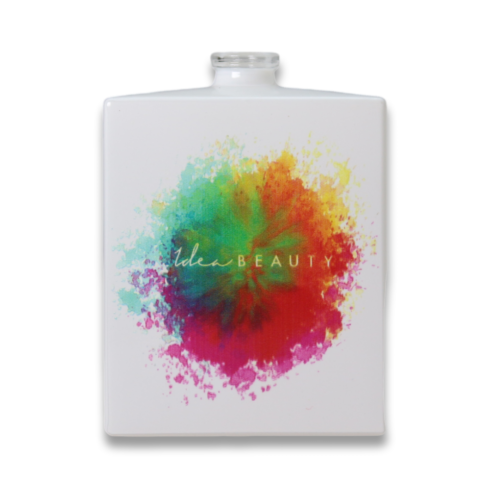 S2สีขาว + ดอกไม้สีรุ้ง