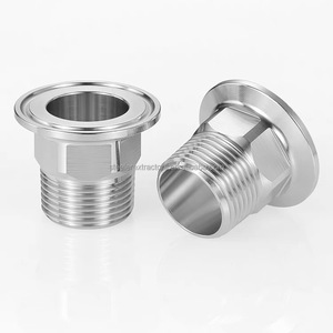 TriClampフェルールアダプターにねじ込まれたステンレス鋼NPT/BSPメス