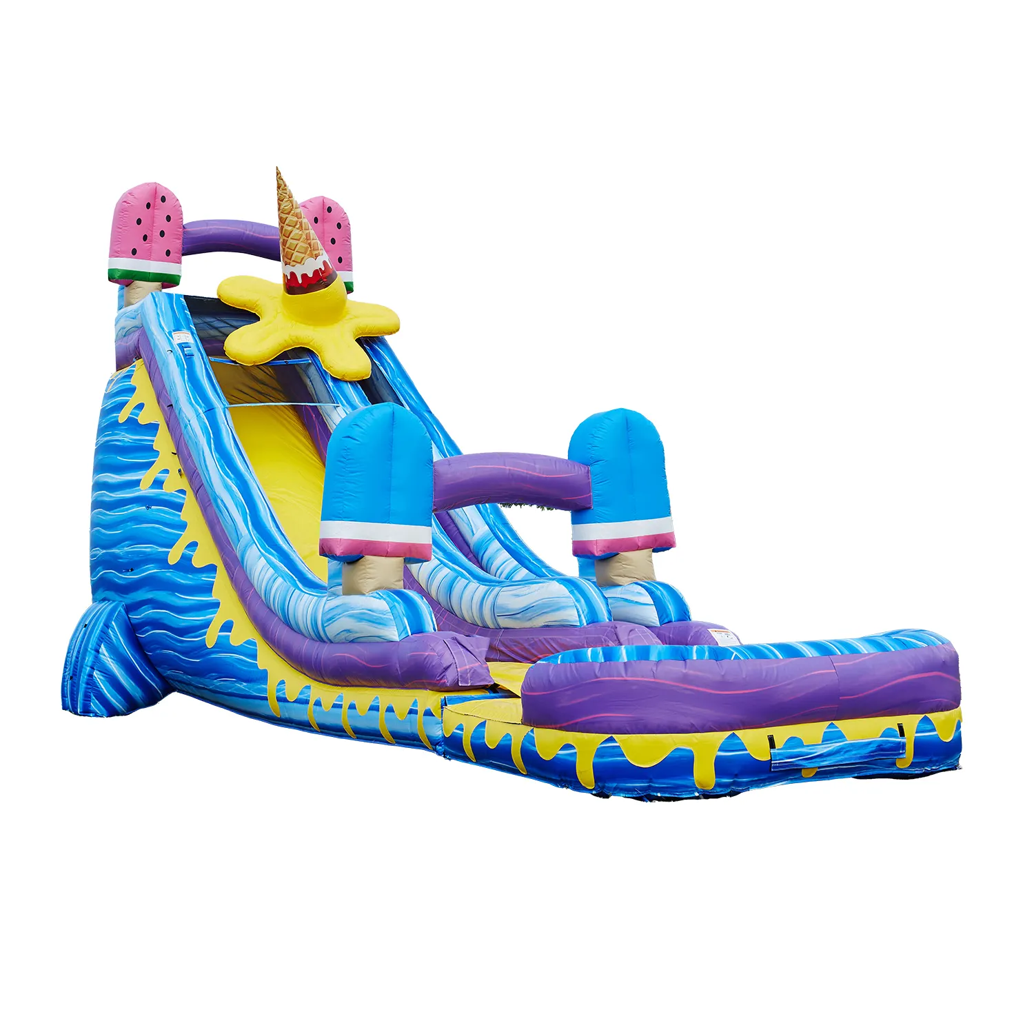 Ice Pops Inflatable Water Slide With Attached Deep Pool for kids