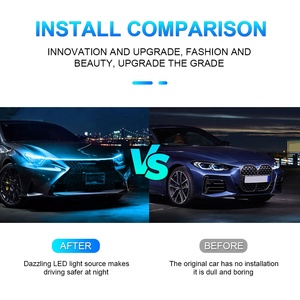 סיטונאי מחיר רכב <span class=keywords><strong>Led</strong></span> סורק כיסוי אור מנוע הוד מדריך דקורטיבי הוד בשעות היום ריצת אור גמיש <span class=keywords><strong>Led</strong></span> רצועת אור