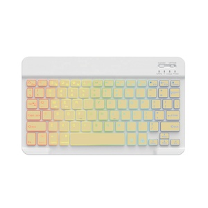 Mac Ipad Teclado retroiluminado inalámbrico Bluetooth retroiluminación teclado RGB Mini Slim 7 colores portátiles Tablet Pc 10 pulgadas OEM RF Tijera - Product Image 6