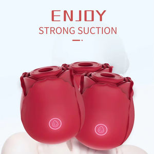 Toptan kırmızı gül vibratör emme meme ve klitoral stimülasyon G Spot silikon kadın mastürbasyon yetişkin seks oyuncakları kadınlar için - Product Image 3