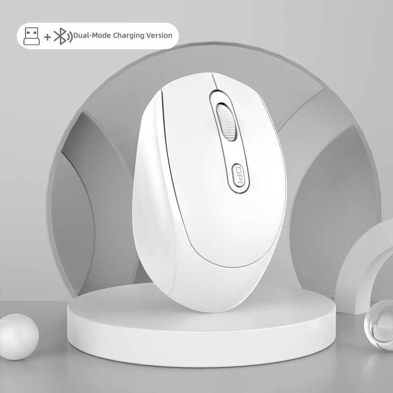 Versione ricaricabile dual mode 2.4G+Bluetooth-bianco