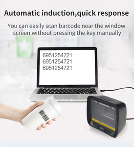 QR <strong>Code</strong> and <strong>Code</strong> 128 Barcodes 32bit Desktop Omnidirectional Barcode Scanner Supermarket Table Top Barcode Scanner - Product Image 5