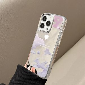 IPhone 16 için OEM ayna bulut 15 14 13 12 11 Pro max cep telefonu kılıfı Lens 2 in 1 karikatür TPU baskı darbeye arka kapak - Product Image 5