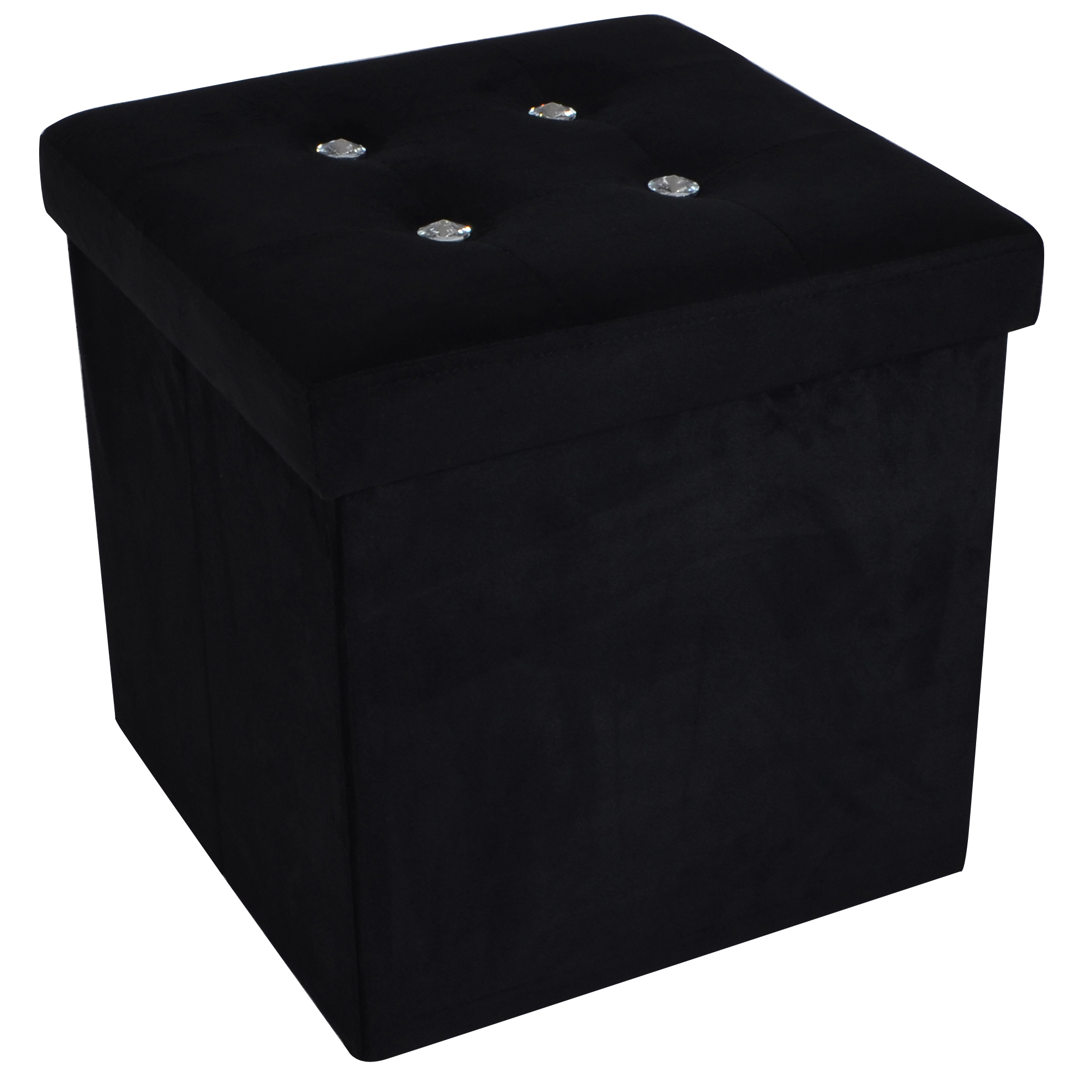 Super soft velvet storage ottoman and foldable stool seats velvet storage chair living room