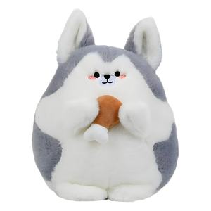 卸売りクリエイティブぬいぐるみぬいぐるみソフト子犬枕ソファデコレーションチキンレッグキッズギフトPPコットン充填