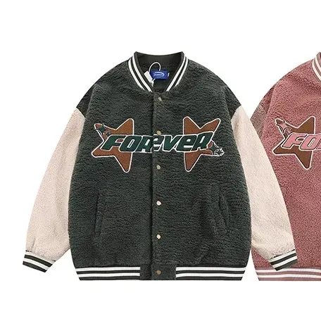 Oem Custom Inverno Clássico Varsity Jacket Collar Chenille Patch Botões Frontais Bordados Mangas Compridas Jaqueta De Lã Para Homens elegante