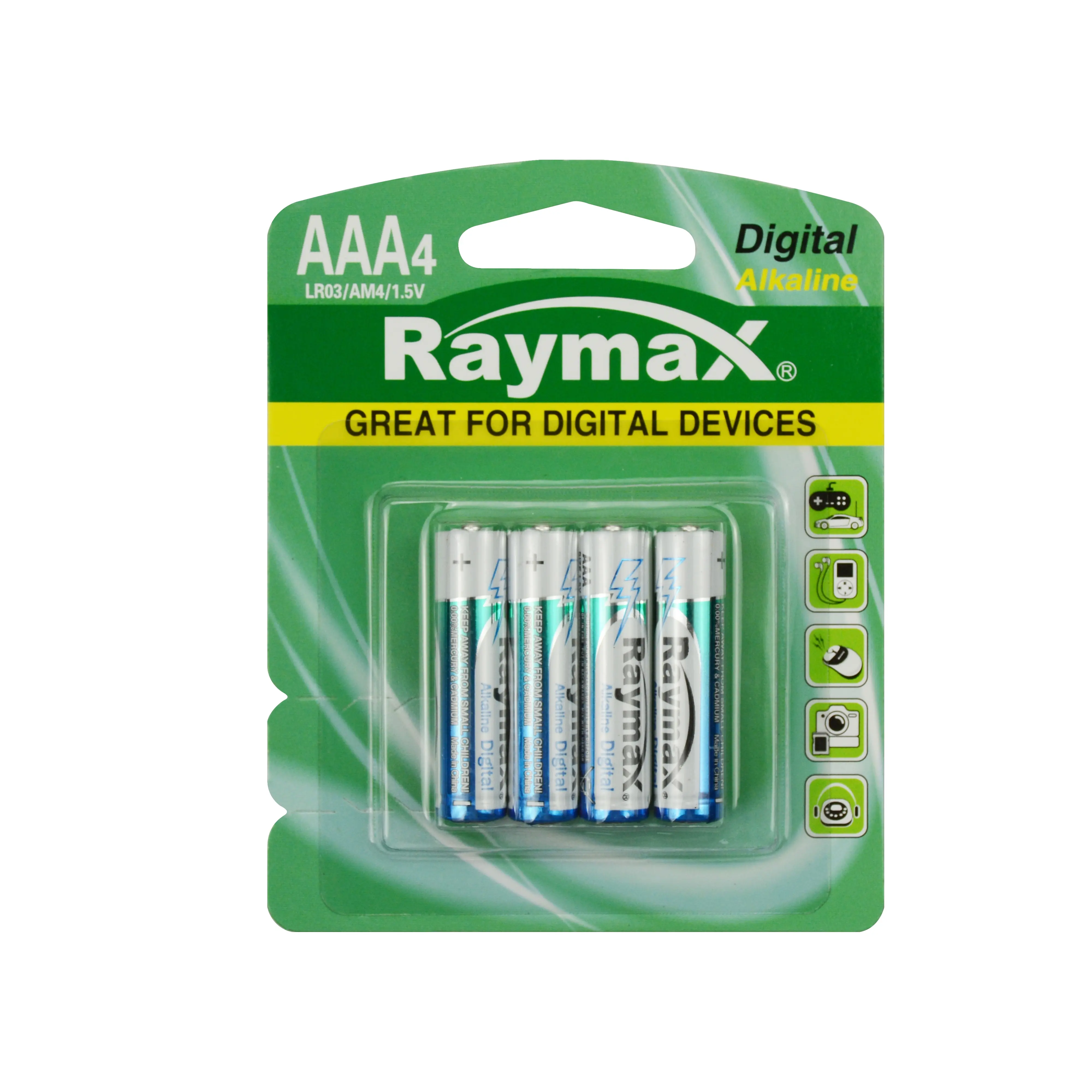 Raymax LR03 एएए 1.5V आवास batterie के लिए alcaline रिमोट कंट्रोल खिलौने एएए क्षारीय बैटरी