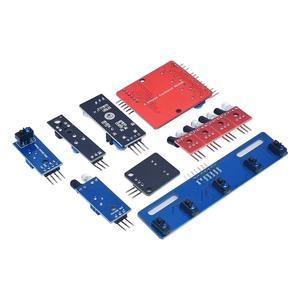 Detector infrarrojo de cuatro carreteras, línea de transmisión de seguimiento, módulo de Sensor de evitación de obstáculos para Robot de coche Diy