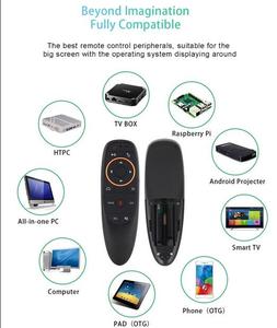 G10S g-sensör hava fare uzaktan kumanda ses fonksiyonu ile 2.4GHz kablosuz G10 Fly air fare için akıllı TV kutusu - Product Image 6