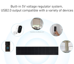 5V/5W Small Solar Panels USB Charger <strong>With</strong> Voltage Stabilization System for Motorized Blind,<strong>Windows</strong>,Doorbell,Camera,Smart Phone - Product Image 4