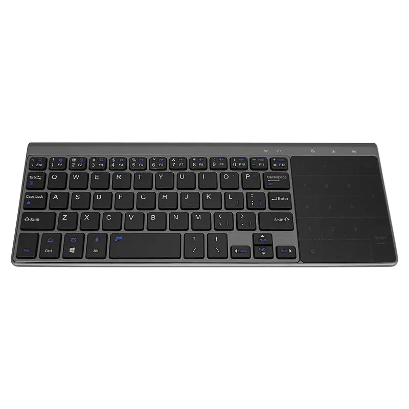 Оптовая продажа 2,4 г беспроводная мини сенсорная клавиатура портативная Офисная Клавиатура