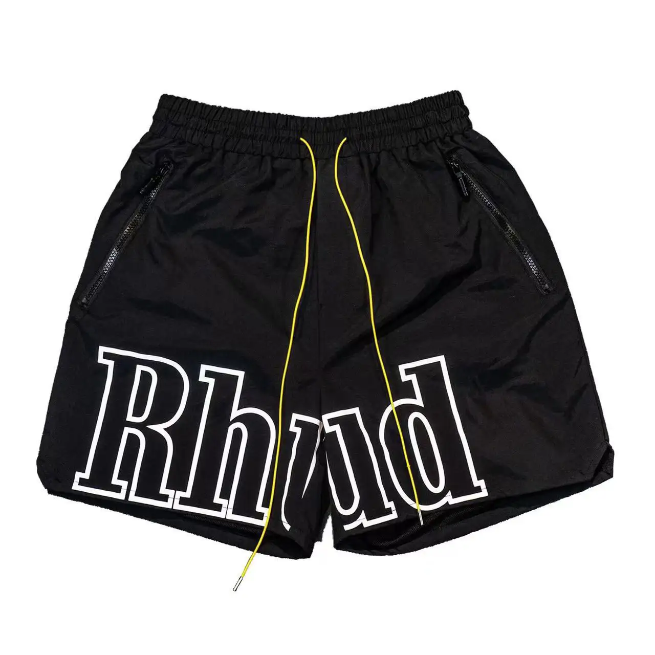 Shorts de praia personalizados para homens, shorts de nylon e bermuda folgados para academia e treino esportivo, calções de fitness estampados em poliéster spandex