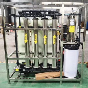 双通<span class=keywords><strong>RO</strong></span>水过滤系统机500L反渗透水处理用于饮用砂过滤介质膜芯